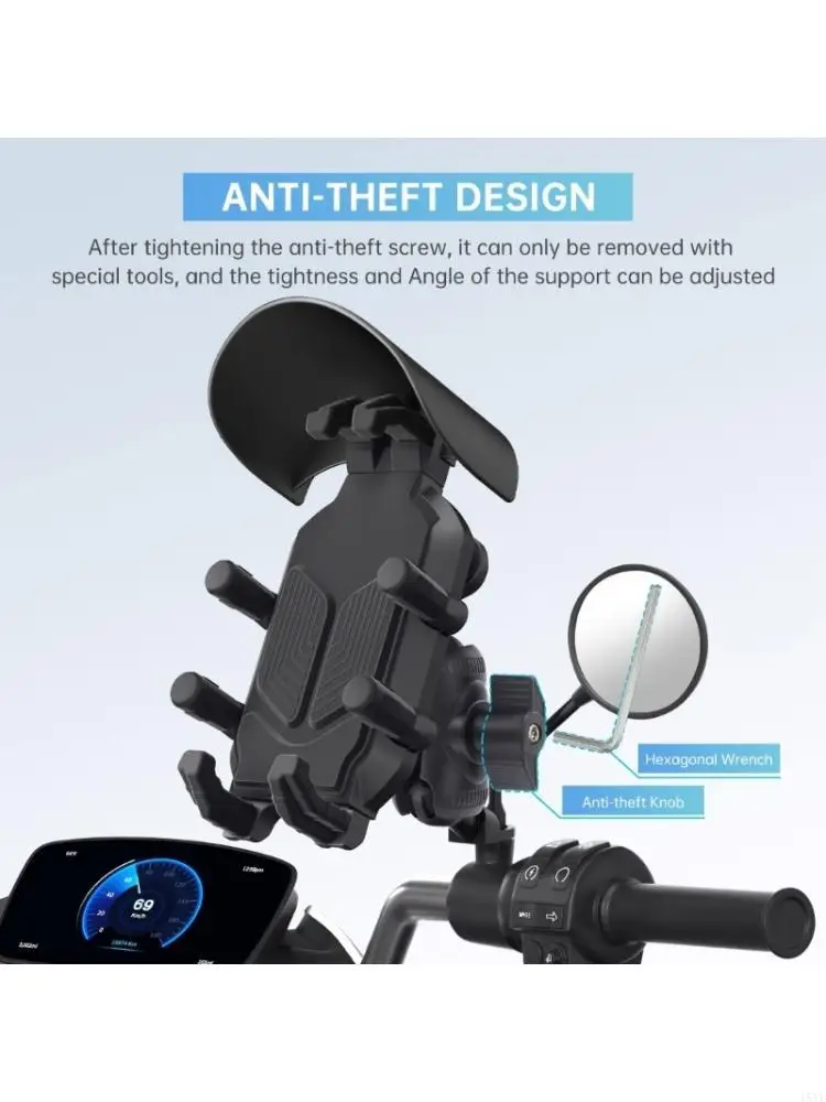 Heavy Duty Motorcycle Bike Phone Mount With Vibration Absorbers Fit 4.7 To 7.2Inch Smartphones
Heavy Duty Motorcycle Bike Phone Mount With Vibration Absorbers Fit 4.7 To 7.2Inch Smartphones
