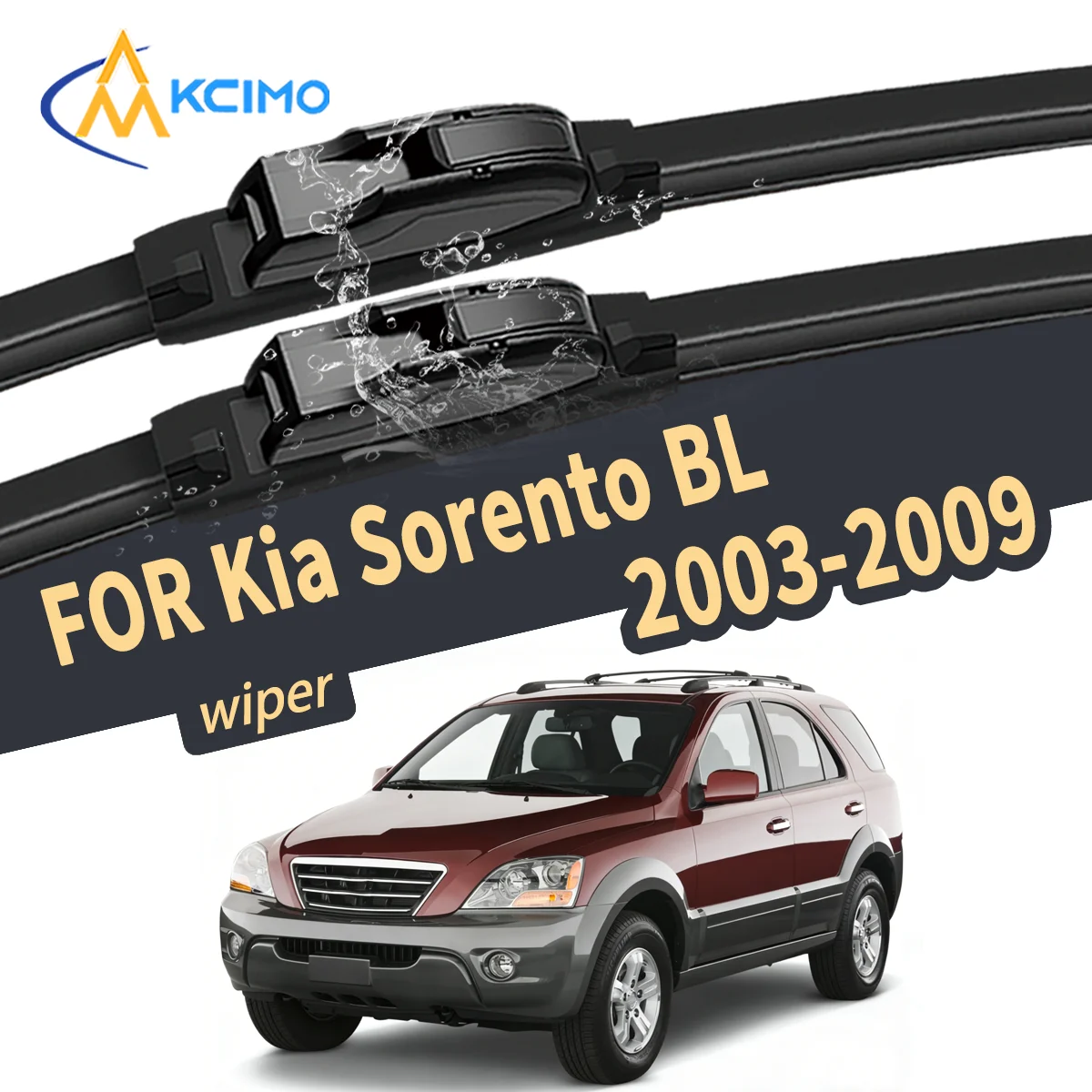 New Silent Wiper Blades for Kia Sorento BL 2003-2009 High Quality Natural Rubber Replacement
New Silent Wiper Blades for Kia Sorento BL 2003-2009 High Quality Natural Rubber Replacement