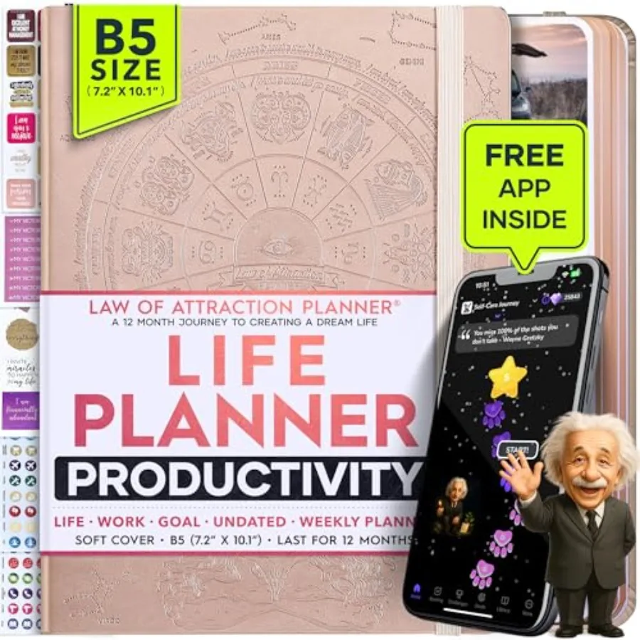 Deluxe Weekly and Monthly Planner Law of Attraction Planner with Productivity App 12-Month for Productivity Gratitude and Goal
Deluxe Weekly and Monthly Planner Law of Attraction Planner with Productivity App 12-Month for Productivity Gratitude and Goal