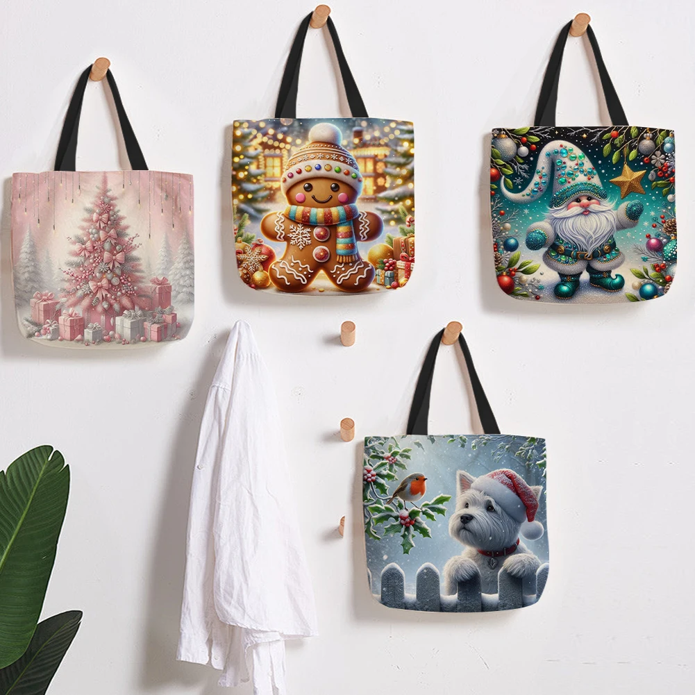 4pcs Christmas Large Capacity Linen Tote Bag
4pcs Christmas Large Capacity Linen Tote Bag