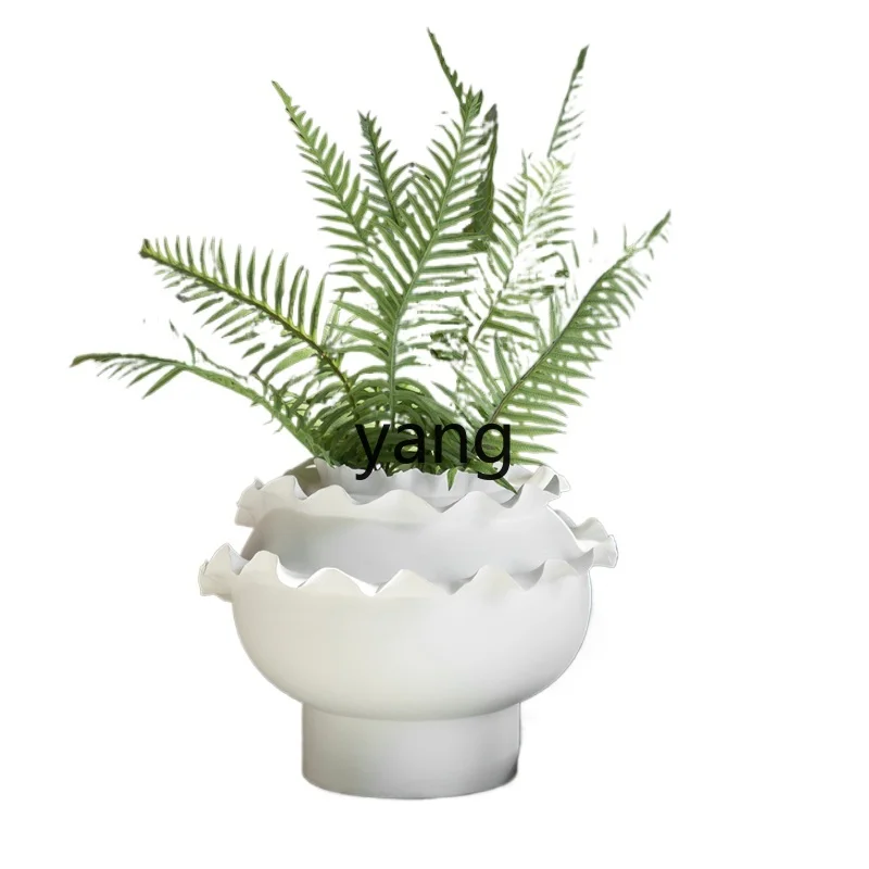 LH white ceramic vase simple modern creative living room decoration ornament
LH white ceramic vase simple modern creative living room decoration ornament