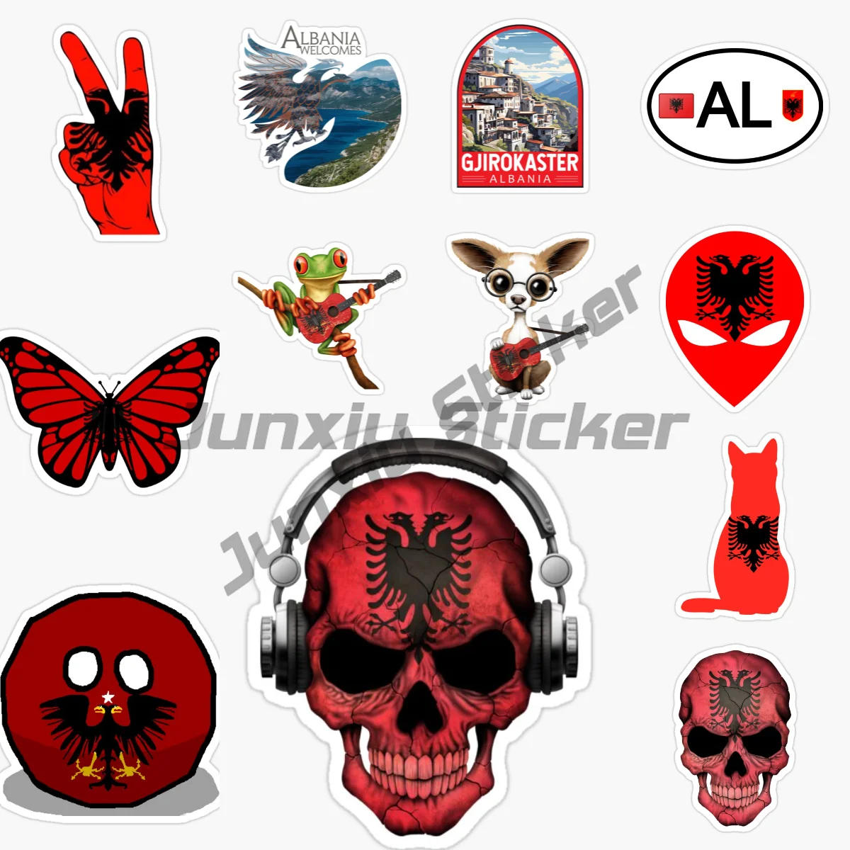 AL Albania Flag National Emblem Eagle Creative Sticker for Decorate Car Van Bicycle Truck Wall Window Fridge Decal Accessories
AL Albania Flag National Emblem Eagle Creative Sticker for Decorate Car Van Bicycle Truck Wall Window Fridge Decal Accessories