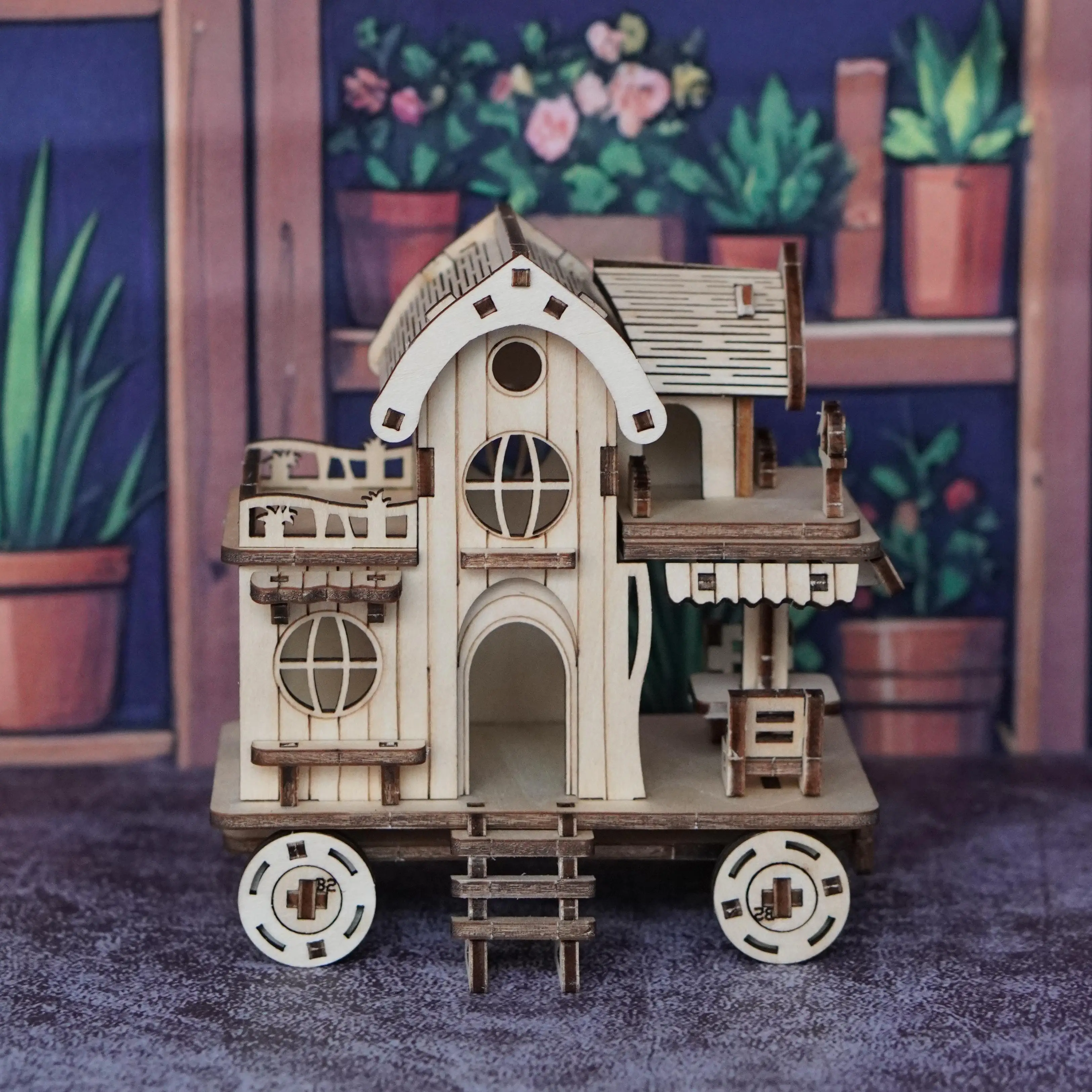 3D Wooden Puzzle DIY Mobile Cabin Model, Wooden DIY Mobile Cabin Model Kit, Gift to Family, Friend, Girlfriend
3D Wooden Puzzle DIY Mobile Cabin Model, Wooden DIY Mobile Cabin Model Kit, Gift to Family, Friend, Girlfriend