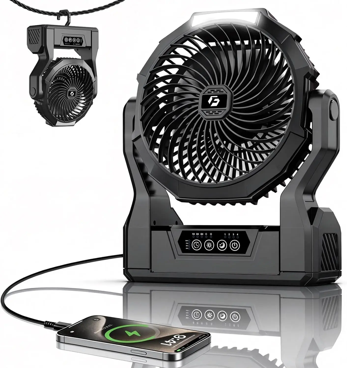 36000mAh Rechargeable Camping Fan, 100H Runtime Battery Powered Portable Fan with LED Light, Tent Fan for Indoor Outdoor Fishing
36000mAh Rechargeable Camping Fan, 100H Runtime Battery Powered Portable Fan with LED Light, Tent Fan for Indoor Outdoor Fishing