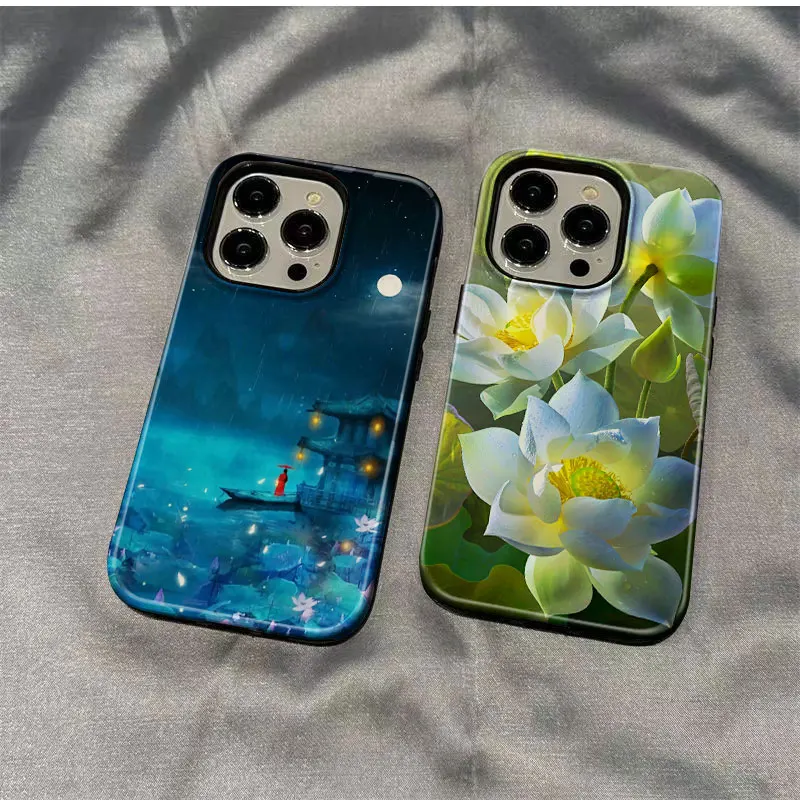 Lotus Flower 2 In 1 Phone Case for iPhone 15 14 11 13 12 MINI Pro Max Plus Hard PC Cover Silicone Inner Layer Coque
Lotus Flower 2 In 1 Phone Case for iPhone 15 14 11 13 12 MINI Pro Max Plus Hard PC Cover Silicone Inner Layer Coque