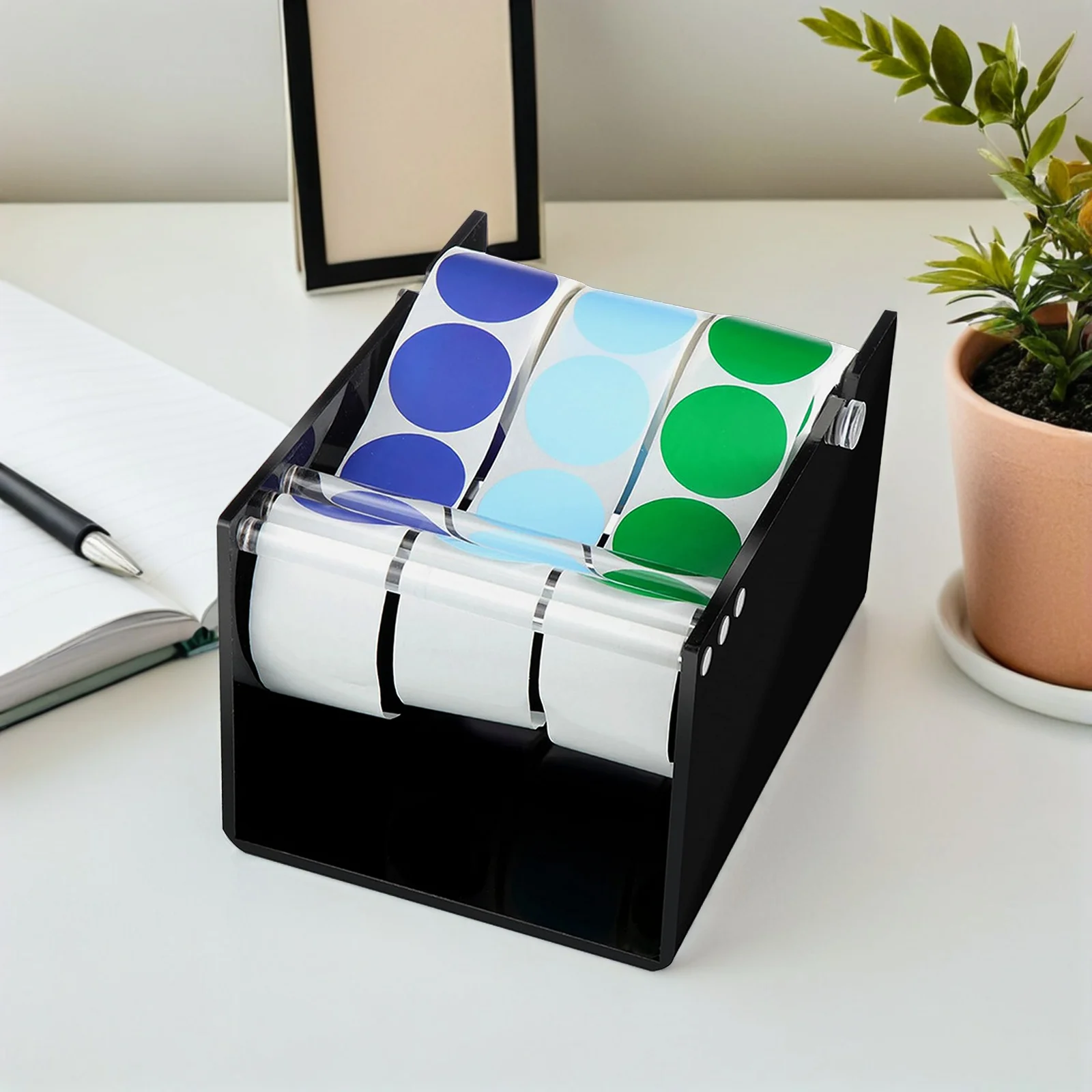 3-Disk Label Roll Holder Dispenser Acrylic Desktop Tape Organizer For Office Store Warehouse Sticker Storage Rack Label Roll
3-Disk Label Roll Holder Dispenser Acrylic Desktop Tape Organizer For Office Store Warehouse Sticker Storage Rack Label Roll