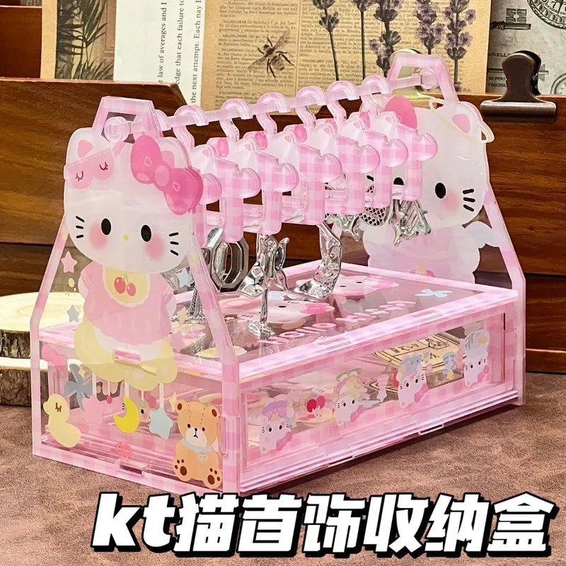 Sweet Hello Kitty Anime Kawaii Sanrio Ins Fashion Storage Box Cute Cartoon Acrylic Jewelry Necklaces Case Gifts Toys
Sweet Hello Kitty Anime Kawaii Sanrio Ins Fashion Storage Box Cute Cartoon Acrylic Jewelry Necklaces Case Gifts Toys