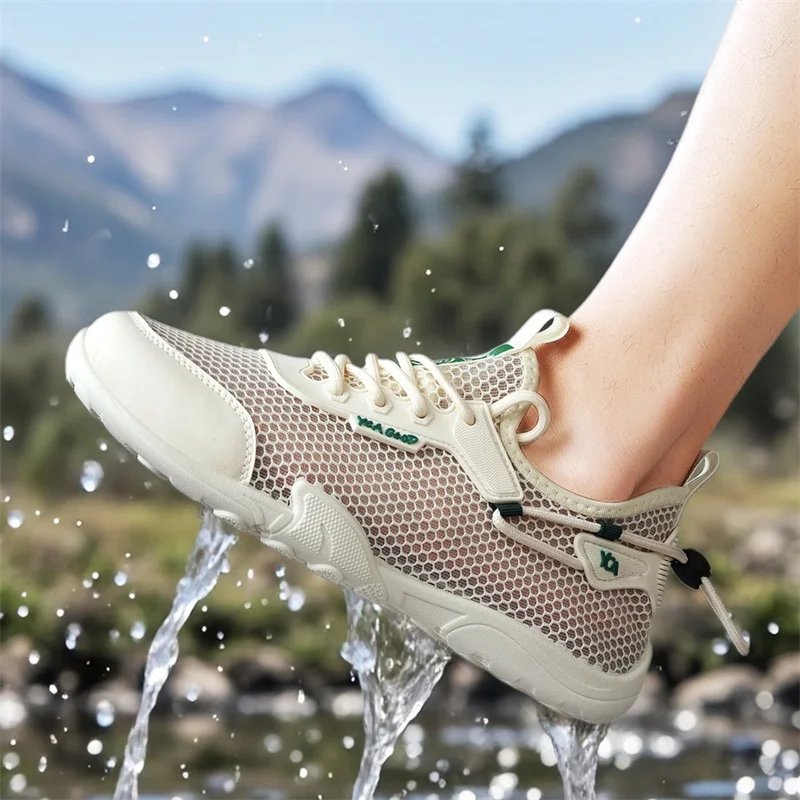 Dual-purpose Men Summer Footwear Mesh Upper Breathable Lining Thin Light Sole Anti-sweat Shoes for Home and Outdoor Sports
Dual-purpose Men Summer Footwear Mesh Upper Breathable Lining Thin Light Sole Anti-sweat Shoes for Home and Outdoor Sports