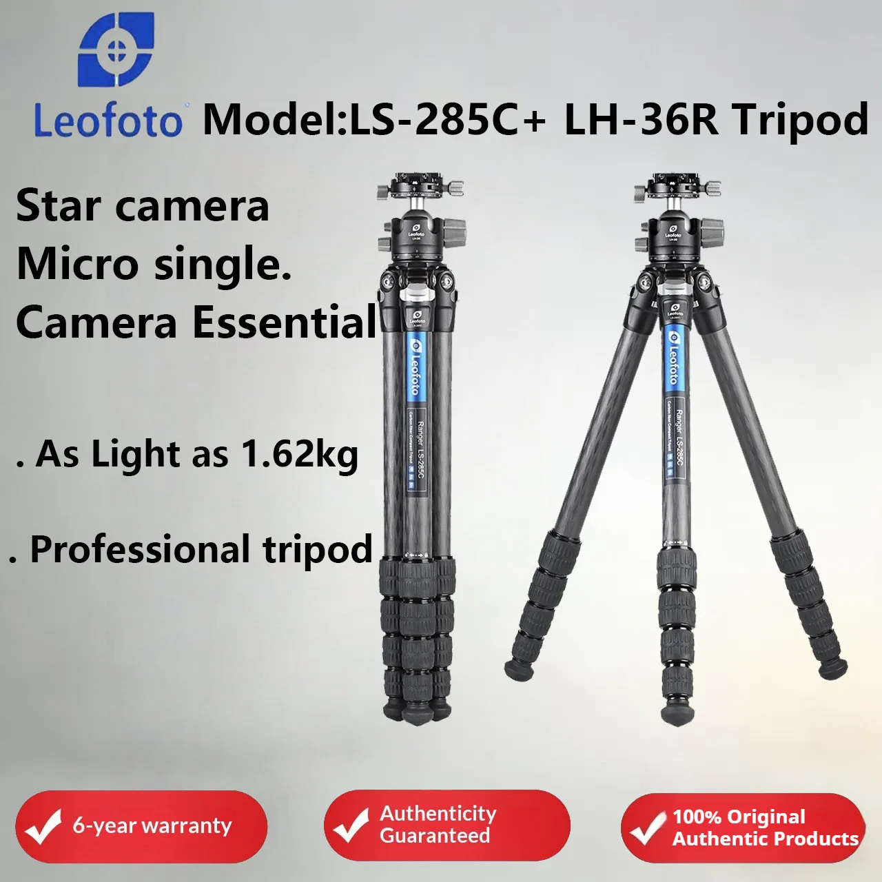 Портативный штатив для камеры Leofoto LS-285C+LH-36R с ножками из углеродного волокна и съемной центральной колонкой
Портативный штатив для камеры Leofoto LS-285C+LH-36R с ножками из углеродного волокна и съемной центральной колонкой