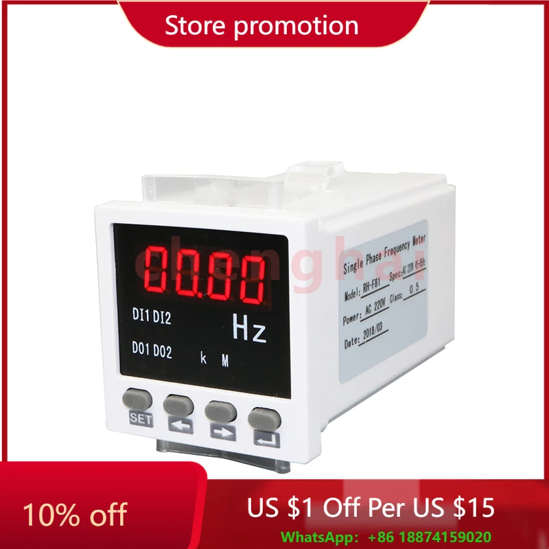 Цифровой светодиодный дисплей, умный измеритель частоты, 72*72 мм
Цифровой светодиодный дисплей, умный измеритель частоты, 72*72 мм