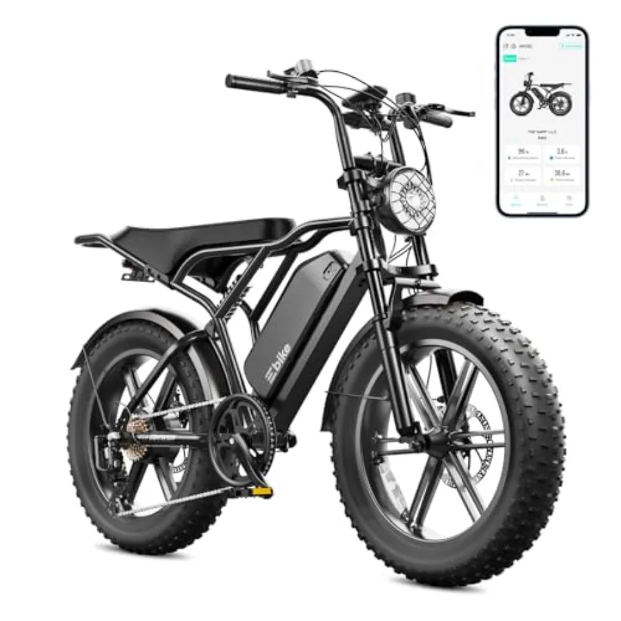 Electric dirt bike for adults: 1500W peak motor, 60/100-mile range, fat tires, 48V 15Ah/25Ah removable battery, 20-inch full su
Electric dirt bike for adults: 1500W peak motor, 60/100-mile range, fat tires, 48V 15Ah/25Ah removable battery, 20-inch full su