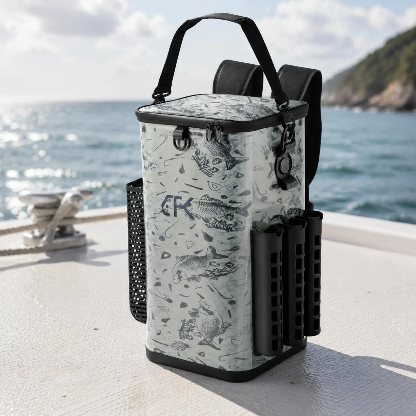 Tackle Backpack with Rod Holders EVA Hard-Shell Fishing Backpack Fishing Gear Bag Molded Fish Pattern
Tackle Backpack with Rod Holders EVA Hard-Shell Fishing Backpack Fishing Gear Bag Molded Fish Pattern
