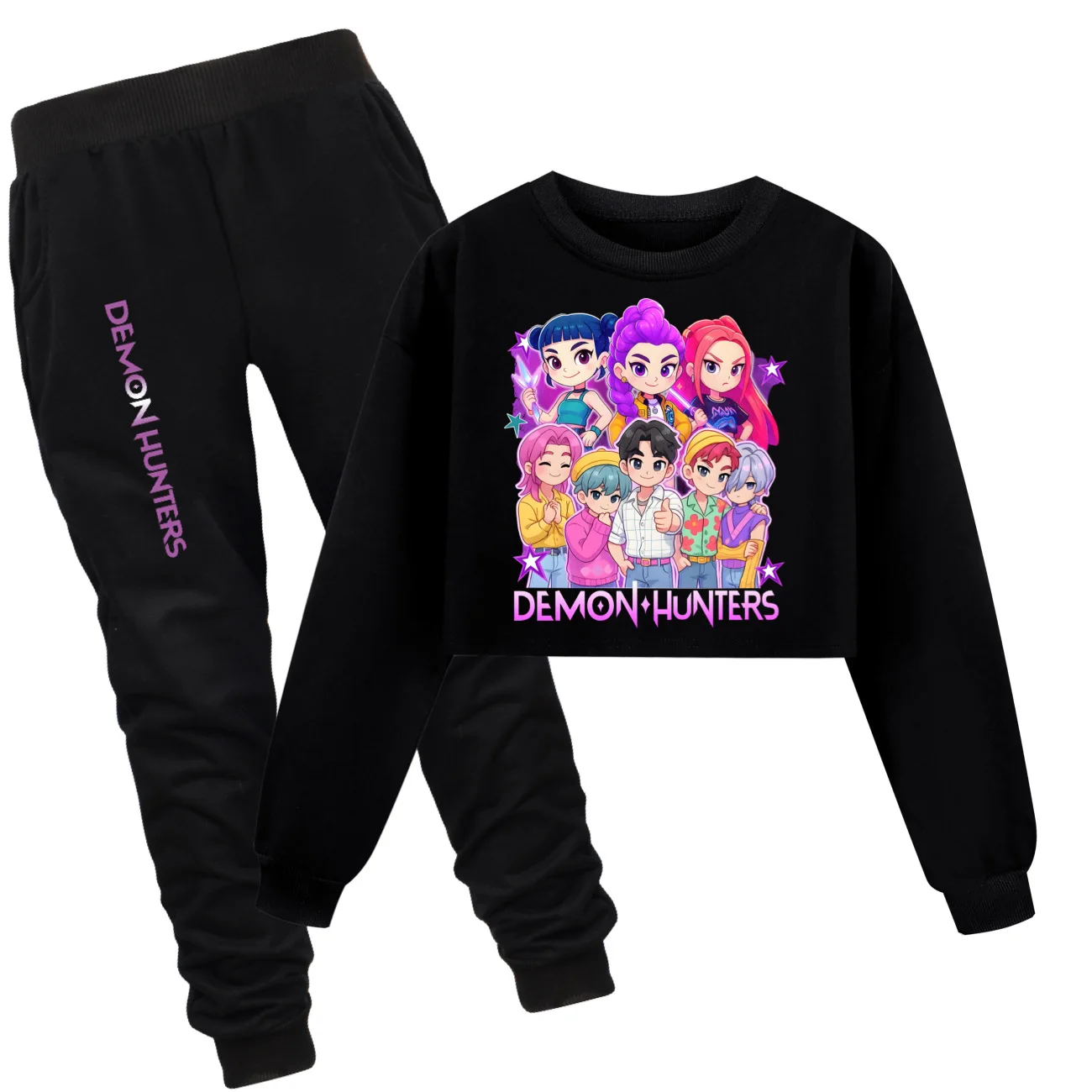 KPop Demon Hunters Huntrix толстовки с капюшоном, комплекты детской одежды, топы для мальчиков и девочек + штаны, костюмы из 2 предметов, детские спортивные костюмы, комплекты
KPop Demon Hunters Huntrix толстовки с капюшоном, комплекты детской одежды, топы для мальчиков и девочек + штаны, костюмы из 2 предметов, детские спортивные костюмы, комплекты