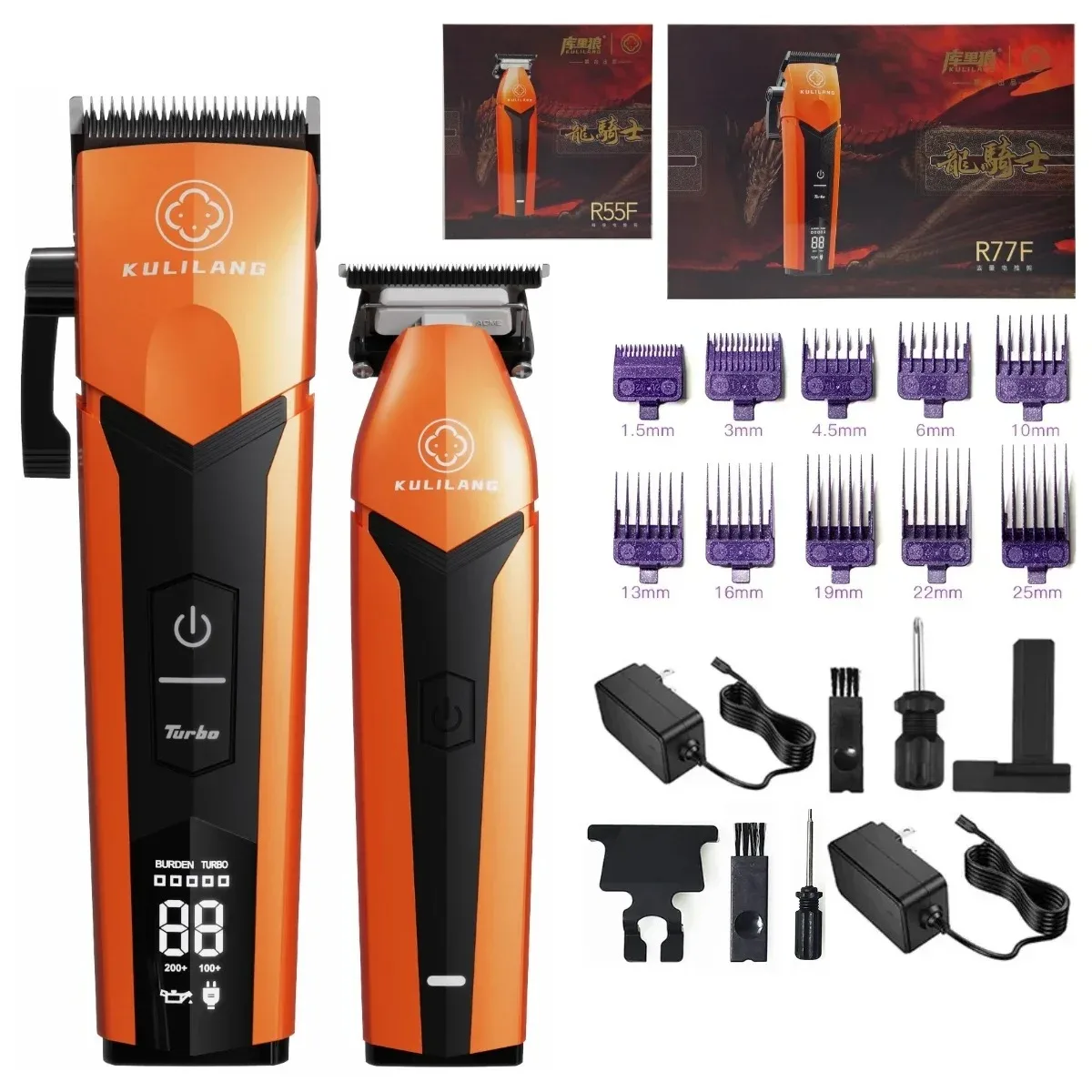 KULILANG R77F R55F BRD808 Профессиональная электрическая машинка для стрижки волос Набор градиентной резьбы триммер для волос Электробритва Салон Парикмахерская
KULILANG R77F R55F BRD808 Профессиональная электрическая машинка для стрижки волос Набор градиентной резьбы триммер для волос Электробритва Салон Парикмахерская