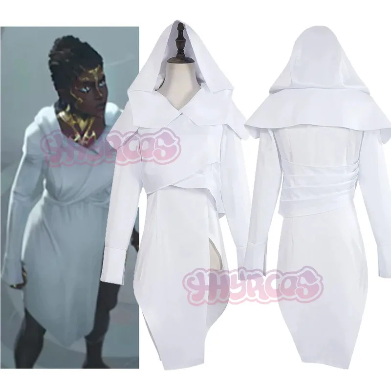 Anime LOL Arcane 2 Mel Cosplay Costume Mel Medarda White Slit Dress With Hood Jayce Role Play For Hallowmas Carnival Prop
Anime LOL Arcane 2 Mel Cosplay Costume Mel Medarda White Slit Dress With Hood Jayce Role Play For Hallowmas Carnival Prop