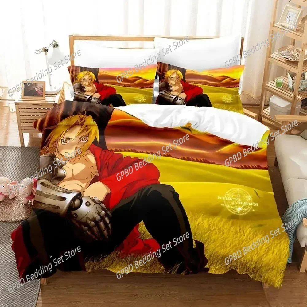 Fullmetal Alchemist Comfortable Duvet Quilt Cover Pillowcase Bedding Set Children Bedroom Decoration Home Textile
Fullmetal Alchemist Comfortable Duvet Quilt Cover Pillowcase Bedding Set Children Bedroom Decoration Home Textile