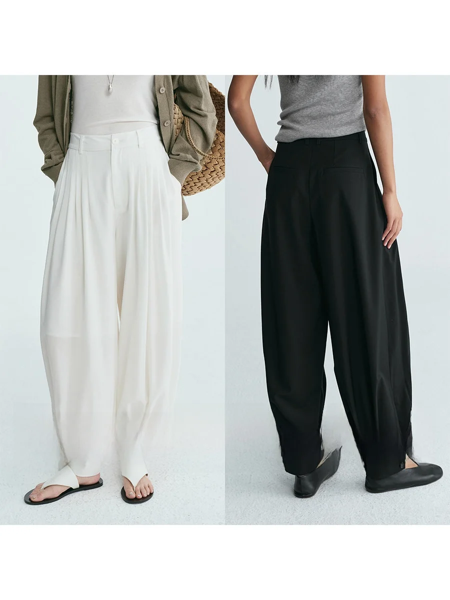 Amyy Studios High Waist Woolen Lantern Pants Casual Atmosphere Loose Fit Women's Polyester Blend Stretchy Comfortable Trousers
Amyy Studios High Waist Woolen Lantern Pants Casual Atmosphere Loose Fit Women's Polyester Blend Stretchy Comfortable Trousers