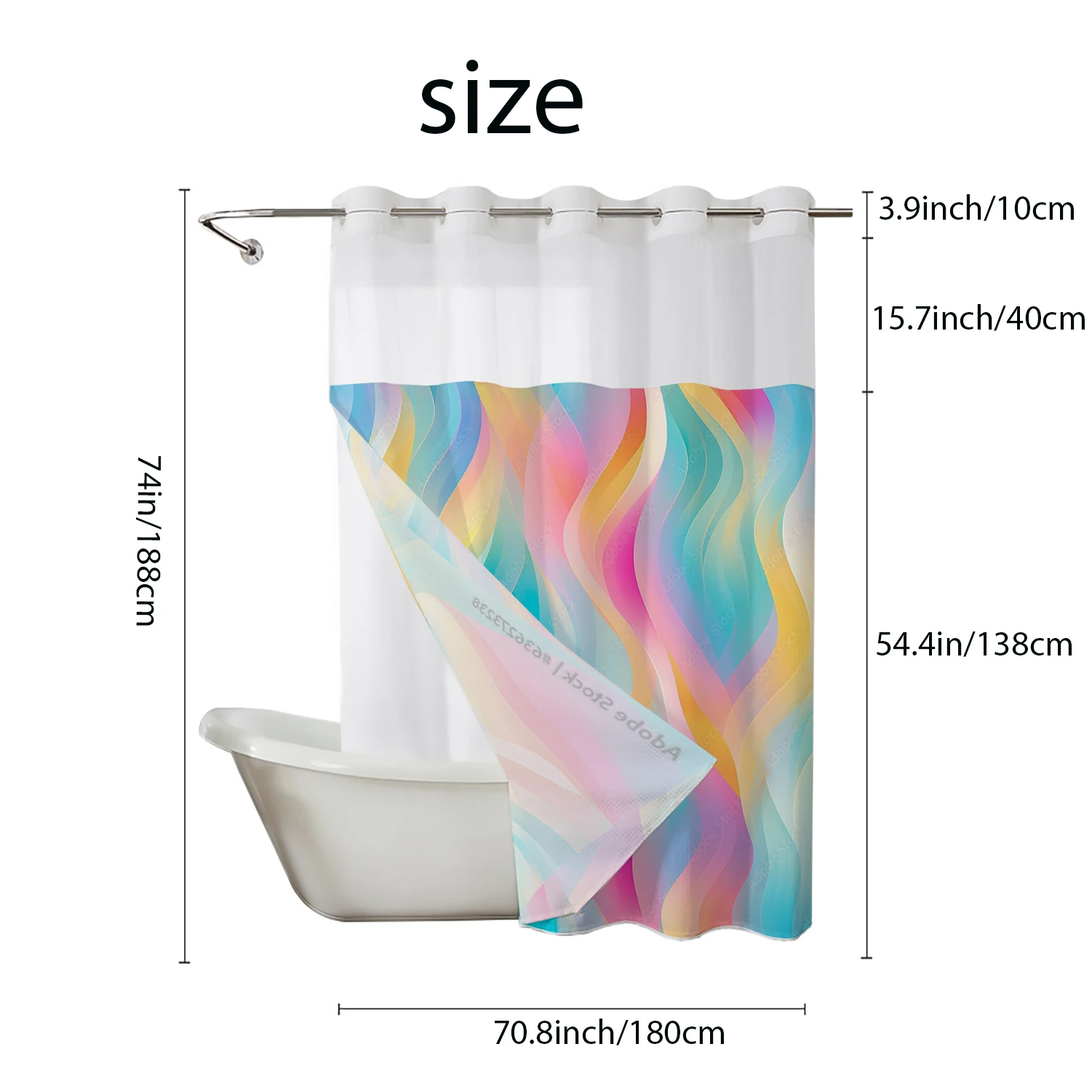 No Hook marble pattern Shower Curtain With Snap-in Fabric Liner, Sheer Top Window, Waterproof Double Layer Bathtub curtain
No Hook marble pattern Shower Curtain With Snap-in Fabric Liner, Sheer Top Window, Waterproof Double Layer Bathtub curtain