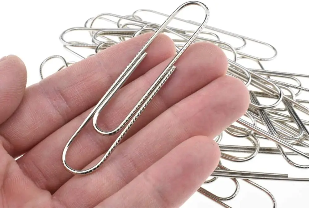 Extra Large Nonskid Paper Clips 3 Inch Heavy Duty Tight Grip Rust Proof Reusable Silver for Home Office School 40 Pack
Extra Large Nonskid Paper Clips 3 Inch Heavy Duty Tight Grip Rust Proof Reusable Silver for Home Office School 40 Pack