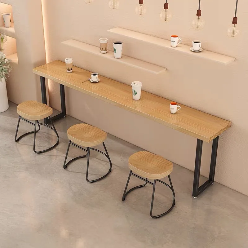 Bar table Dining Coffee high table Household milk tea snack bar Simple long against the wall
Bar table Dining Coffee high table Household milk tea snack bar Simple long against the wall