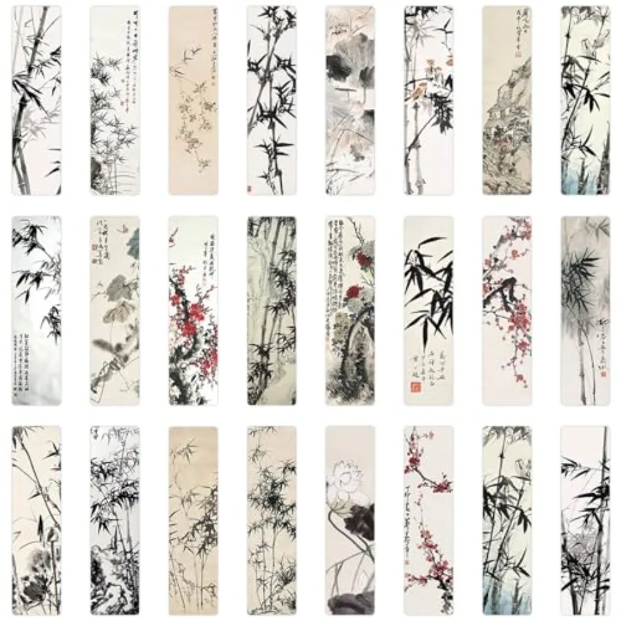24PCS Unique Chinese Ink Painting Bookmarks, Traditional Oriental Art Reading Accessories, Cultural Gifts for Book Lovers Women
24PCS Unique Chinese Ink Painting Bookmarks, Traditional Oriental Art Reading Accessories, Cultural Gifts for Book Lovers Women