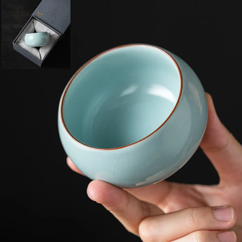 Tea Cup Kung Fu Ru Ware High-End Single Personal Dedicated Men's RU-Porcelain Ceramic Pressure Bottle
Tea Cup Kung Fu Ru Ware High-End Single Personal Dedicated Men's RU-Porcelain Ceramic Pressure Bottle