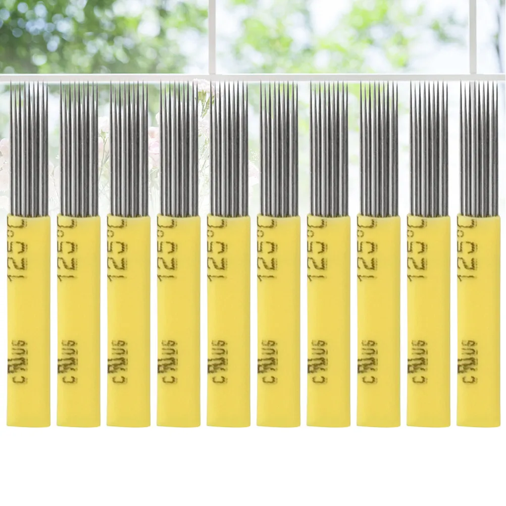 50Pcs Eyebrow Needle Blades Double Row Flat Head Stainless Steel Microblading Blades Durable Stable Less Vibration Permanent
50Pcs Eyebrow Needle Blades Double Row Flat Head Stainless Steel Microblading Blades Durable Stable Less Vibration Permanent