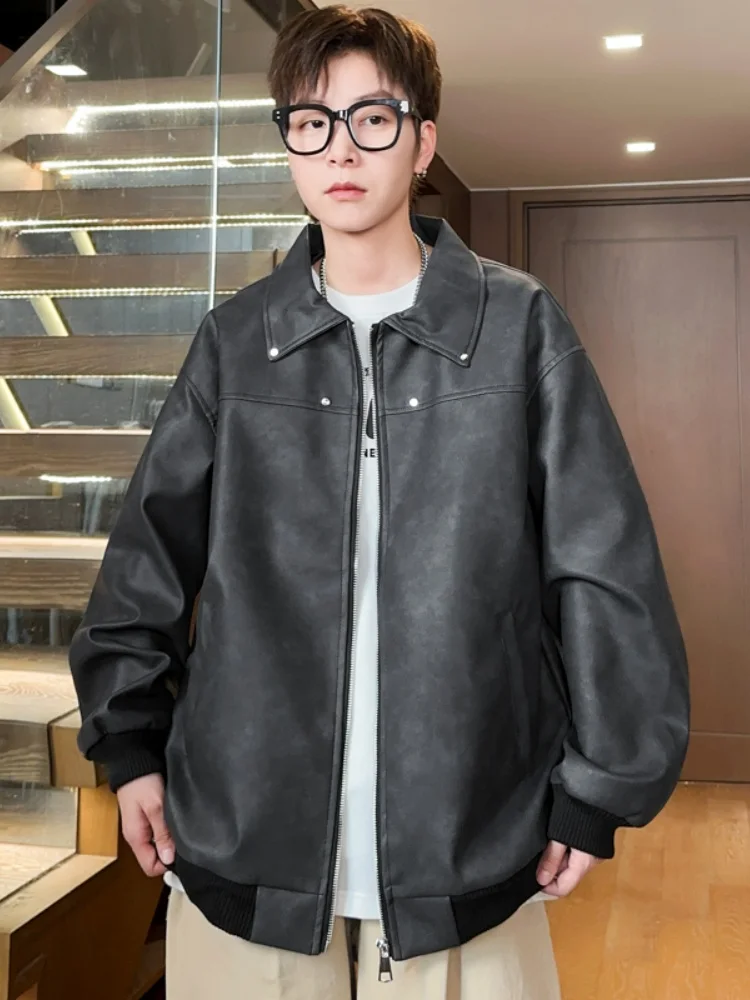 Кожаная куртка мужская демисезонная свободного кроя с молнией, в американском ретро-стиле, для мотоциклистов, модная молодежная верхняя одежда
Кожаная куртка мужская демисезонная свободного кроя с молнией, в американском ретро-стиле, для мотоциклистов, модная молодежная верхняя одежда