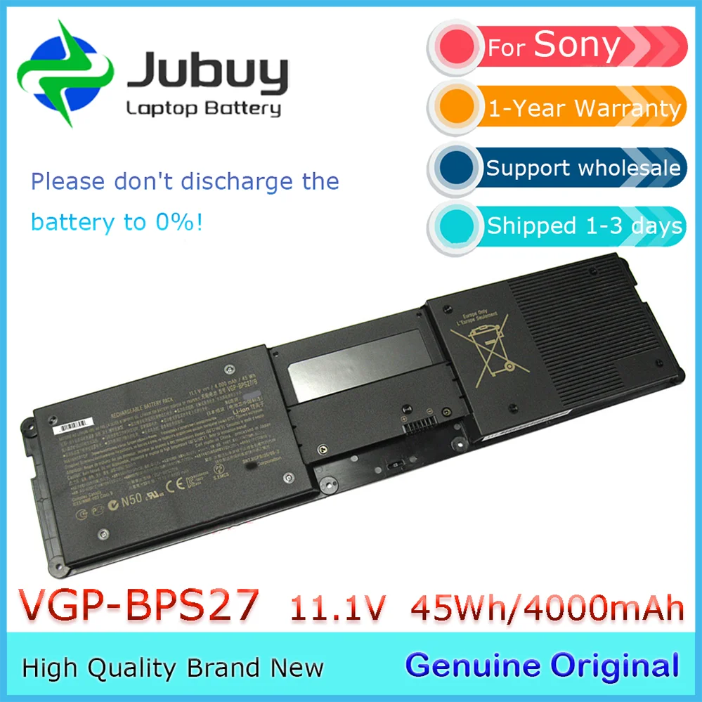 Original 11.1V 4000mAh VGP-BPS27 Laptop Battery for Sony VAIO VPCZ21 VPCZ212GX VPCZ21M9E VPCZ21CGX/B VPCZ21V9E/B
Original 11.1V 4000mAh VGP-BPS27 Laptop Battery for Sony VAIO VPCZ21 VPCZ212GX VPCZ21M9E VPCZ21CGX/B VPCZ21V9E/B