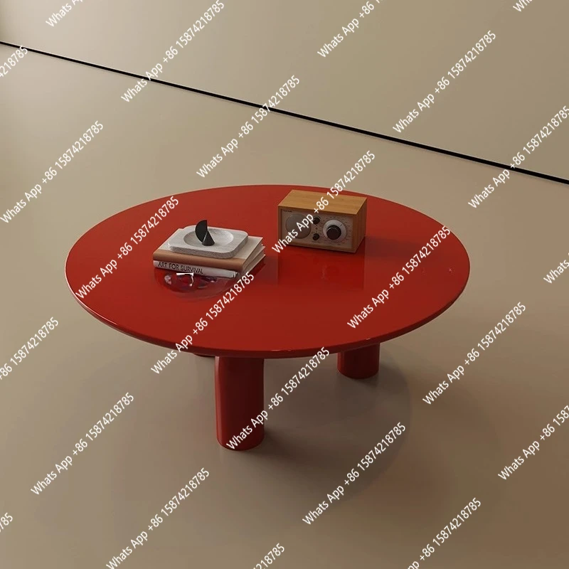 Living room designer creative burgundy paint round coffee table Italian light luxury high sense household tea table
Living room designer creative burgundy paint round coffee table Italian light luxury high sense household tea table