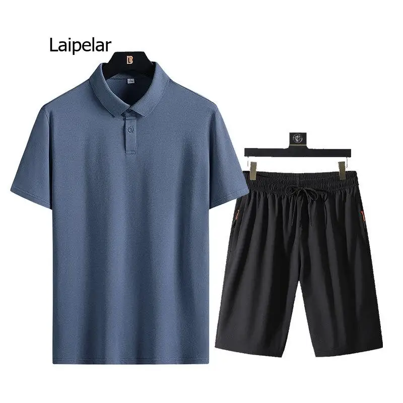 Summer Mens Short-sleeved Casual Sports Suit Fashion Two-piece Set Solid Color Clothing 95%Cotton Sportswear Men
Summer Mens Short-sleeved Casual Sports Suit Fashion Two-piece Set Solid Color Clothing 95%Cotton Sportswear Men