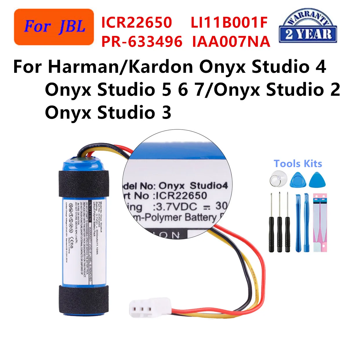 Аккумуляторная батарея ICR22650, 3000 мАч, Для Harman/Kardon Onyx Studio 4
Аккумуляторная батарея ICR22650, 3000 мАч, Для Harman/Kardon Onyx Studio 4