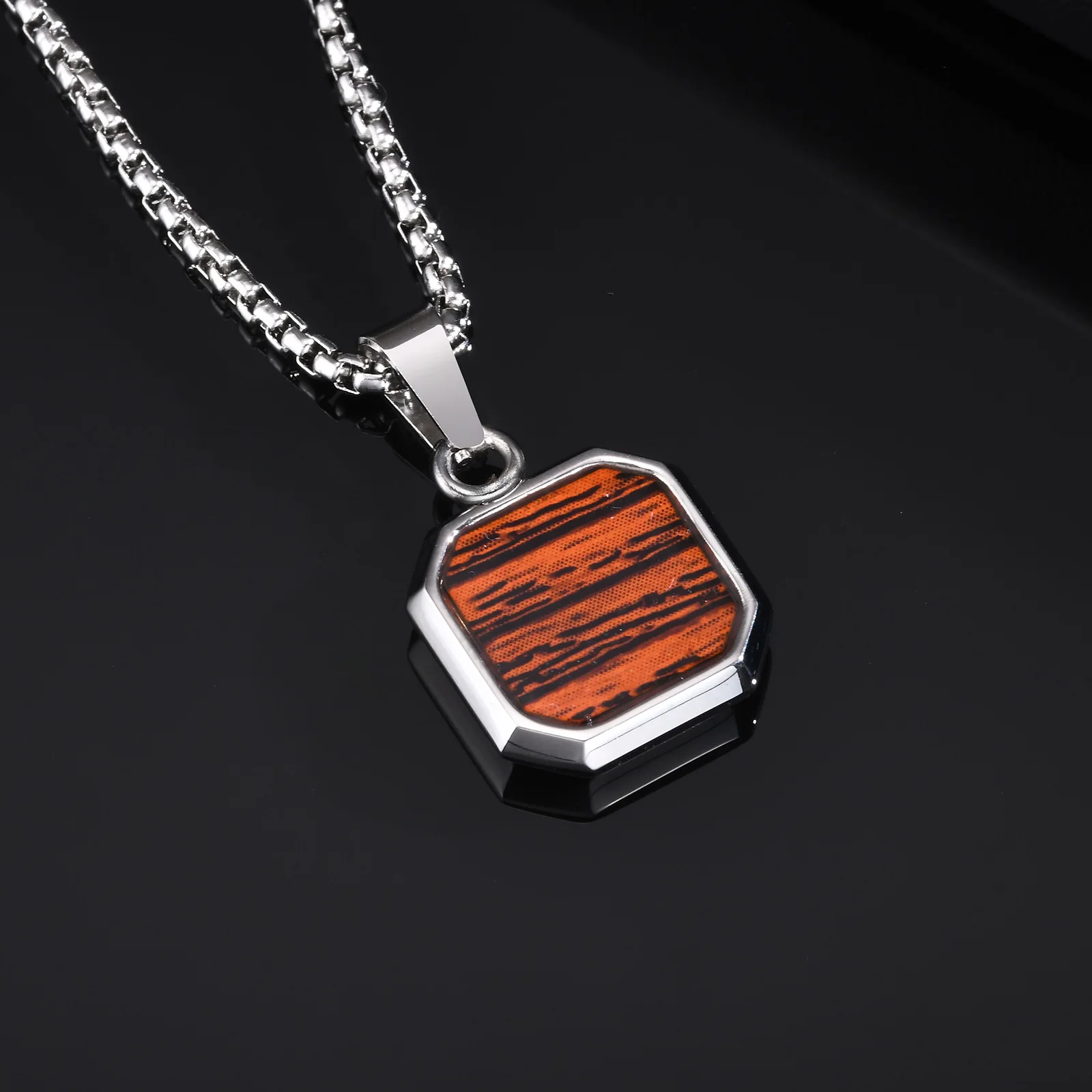 Mens Square Pendant Necklaces,Wood Grain Stainless Steel Necklaces,Stylish Jewelry Gifts for Father Husband BBF
Mens Square Pendant Necklaces,Wood Grain Stainless Steel Necklaces,Stylish Jewelry Gifts for Father Husband BBF