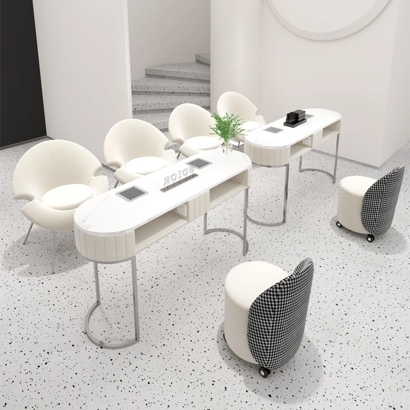 Designer Light Luxury Nail Desk High Quality Easy Clean White Salon Manicure Table European Hand Nageltisch Salon Furniture
Designer Light Luxury Nail Desk High Quality Easy Clean White Salon Manicure Table European Hand Nageltisch Salon Furniture