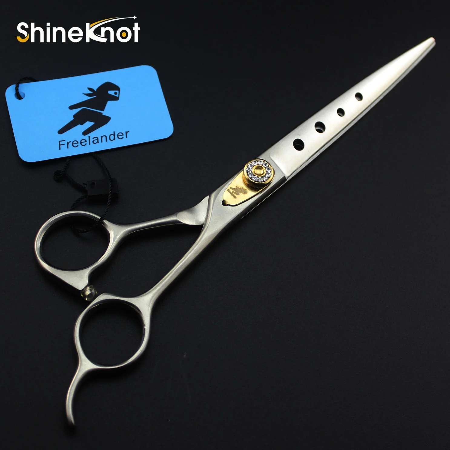 SHINEKNOT 7.0-Inch Pet Beauty Scissors 440c Professional Blade With Hole Hairdressing Scissors Pet Scissors Flat Scissors
SHINEKNOT 7.0-Inch Pet Beauty Scissors 440c Professional Blade With Hole Hairdressing Scissors Pet Scissors Flat Scissors