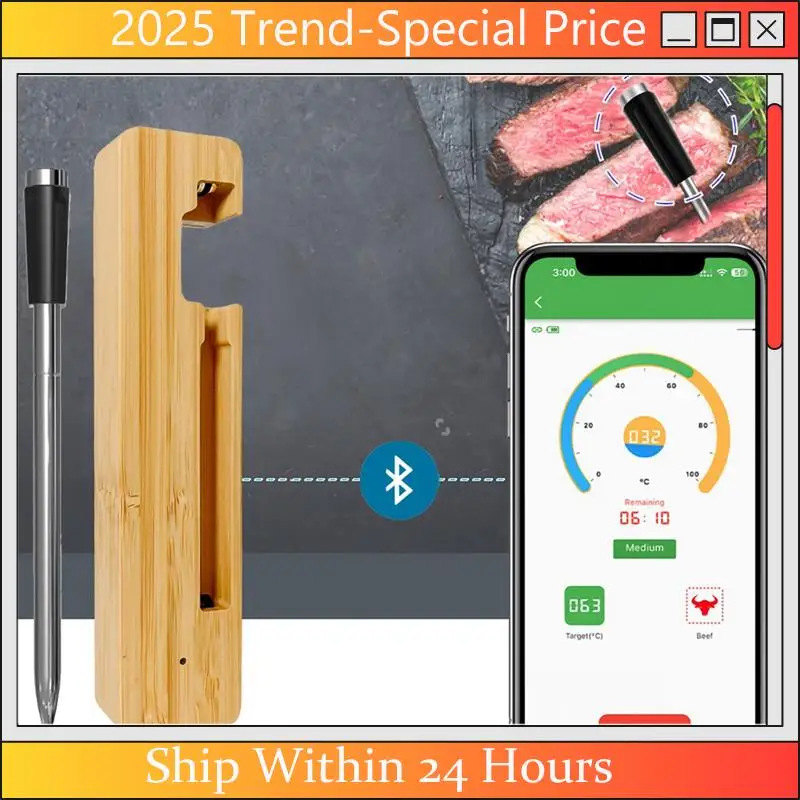 A61Z Deals Household Kitchen Wireless Barbecue Meat Thermometers With Timing Function Waterproof Barbeque Thermometers
A61Z Deals Household Kitchen Wireless Barbecue Meat Thermometers With Timing Function Waterproof Barbeque Thermometers