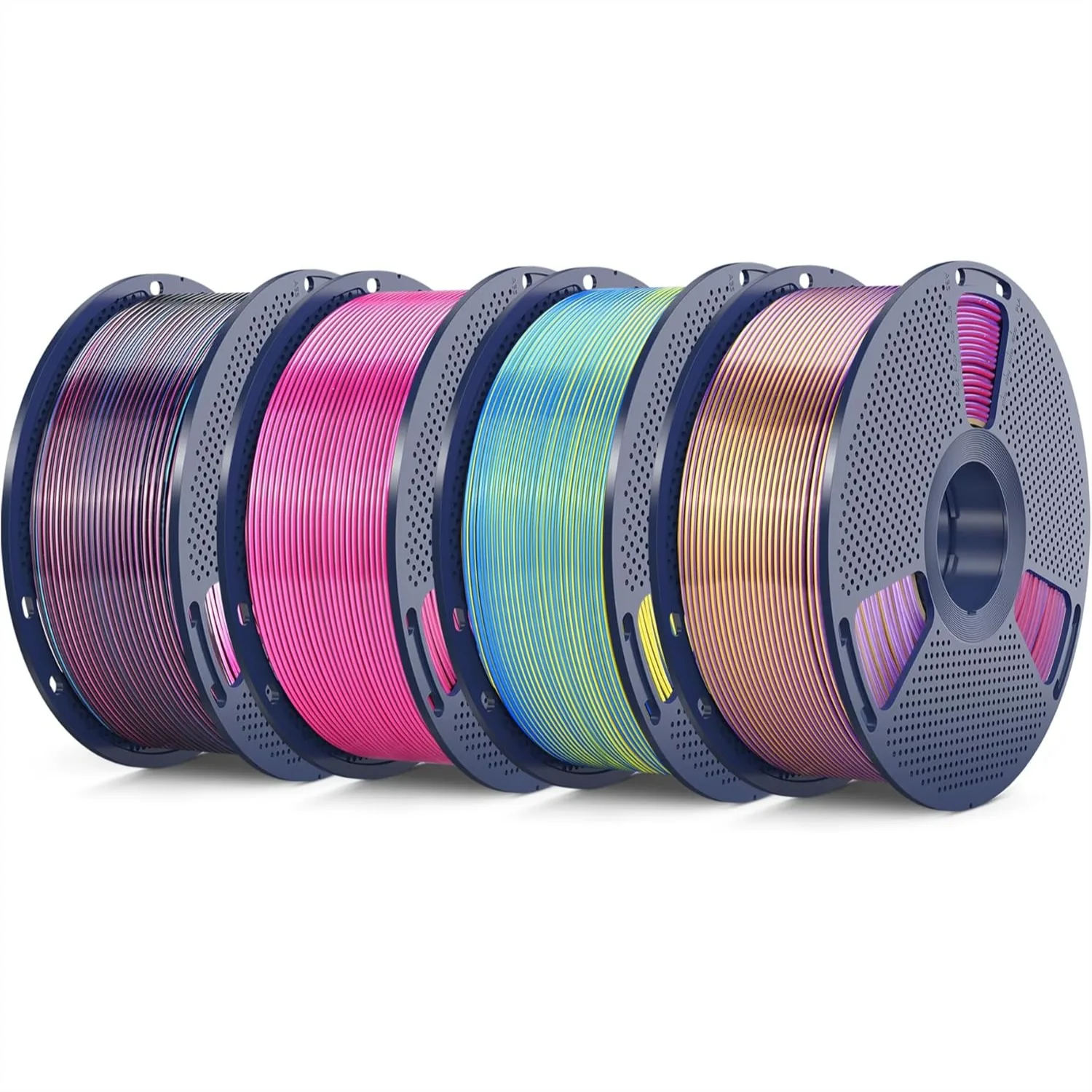 Quadruple Color Silk PLA Filament 1.75mm, Dimensional Accuracy +/- 0.02mm, 4 Spools 1KG Each for 3D Printing
Quadruple Color Silk PLA Filament 1.75mm, Dimensional Accuracy +/- 0.02mm, 4 Spools 1KG Each for 3D Printing