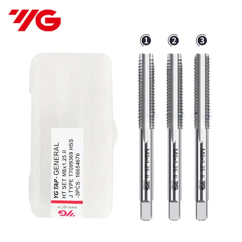 1set/3pcs Original YG - 1 T7099 High Quality HSS Hand Set Tap & Die Threading Tool
1set/3pcs Original YG - 1 T7099 High Quality HSS Hand Set Tap & Die Threading Tool