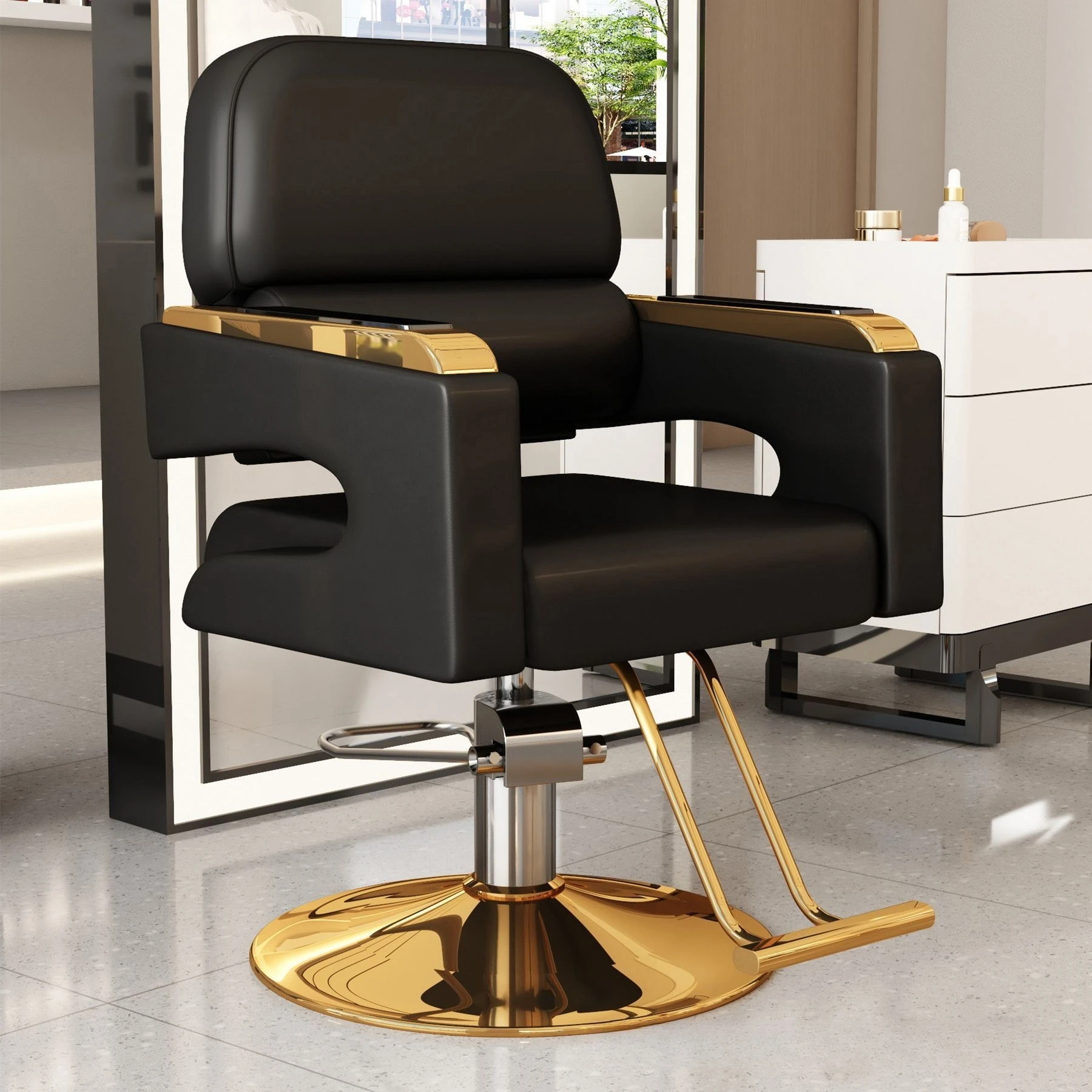 Simple Nordic Barber Chair Trendy Aesthetic Salon Ergonomic Hairdresser Chair Beauty Personalized Kapperstoel Hair Furniture 
Simple Nordic Barber Chair Trendy Aesthetic Salon Ergonomic Hairdresser Chair Beauty Personalized Kapperstoel Hair Furniture