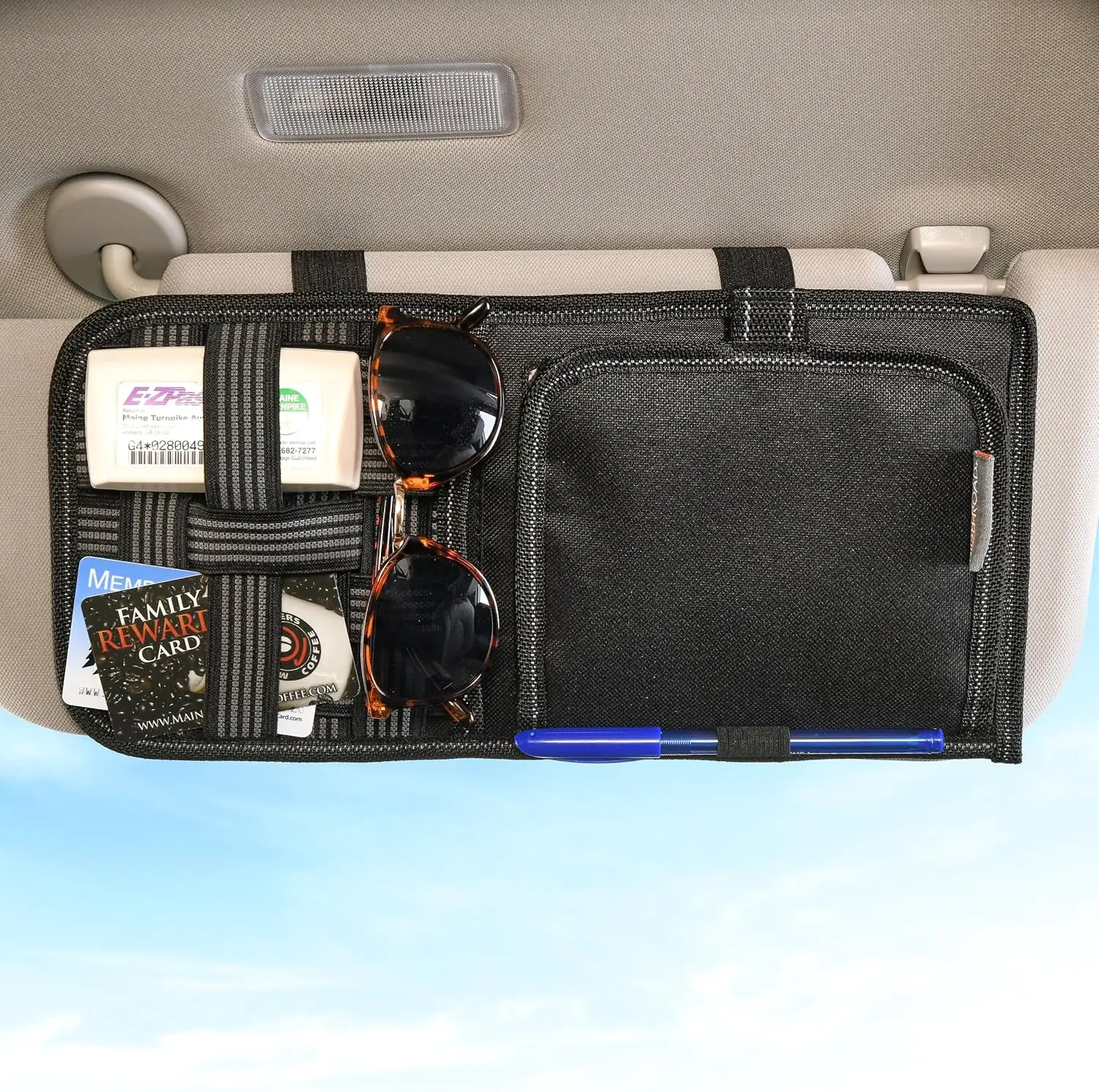 Car Sun Visor Organizer with Hidden Document Holder & Unbreakable Mirror
Car Sun Visor Organizer with Hidden Document Holder & Unbreakable Mirror