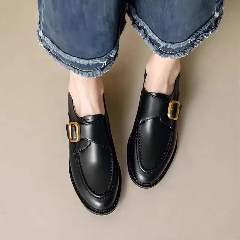 TOPHQWS Retro Slip On Women's Loafers 2024 Trend PU Leather Thick Heel Shoes British Style Round Toe Luxury Ladies Shoes Flats
TOPHQWS Retro Slip On Women's Loafers 2024 Trend PU Leather Thick Heel Shoes British Style Round Toe Luxury Ladies Shoes Flats