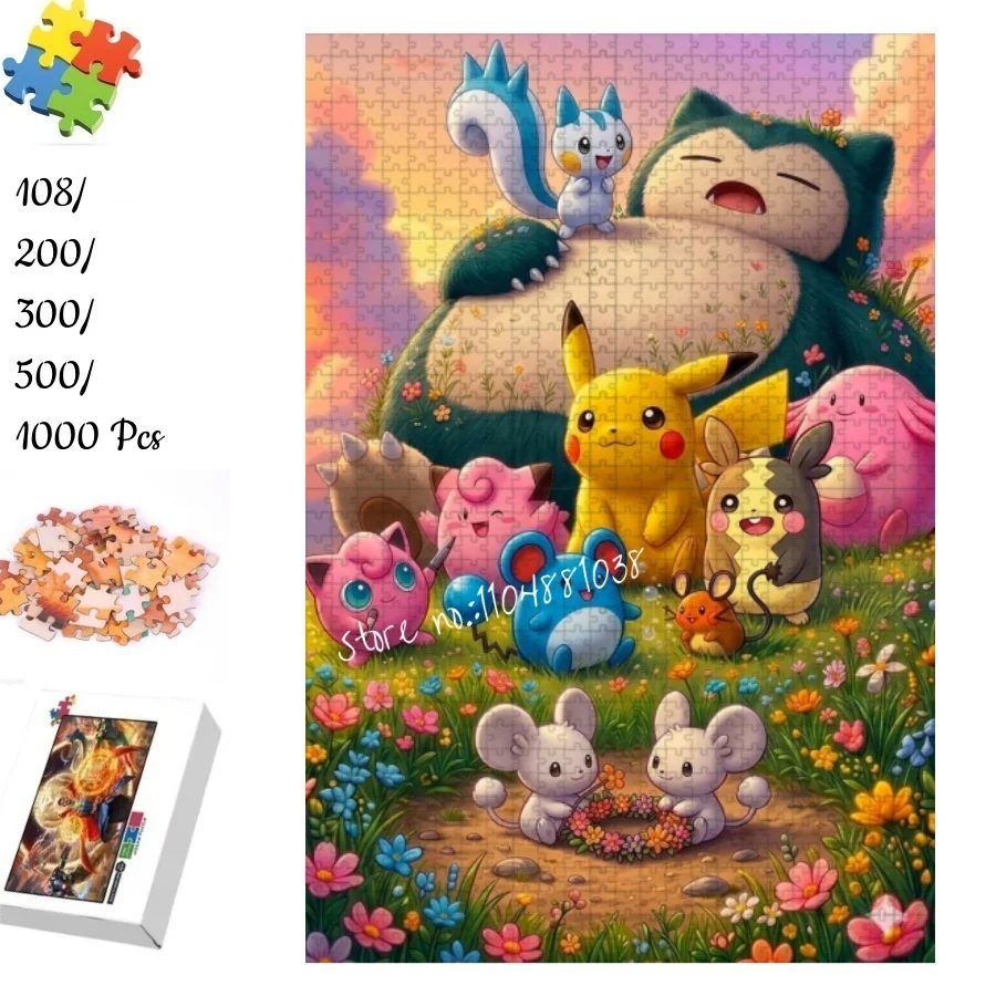 Pokemon Snorlax and Pikachu Cute Jigsaw Puzzle 108 200 300 500 1000 Pieces Anime Educational Toys for Adults Kids Game Gift
Pokemon Snorlax and Pikachu Cute Jigsaw Puzzle 108 200 300 500 1000 Pieces Anime Educational Toys for Adults Kids Game Gift