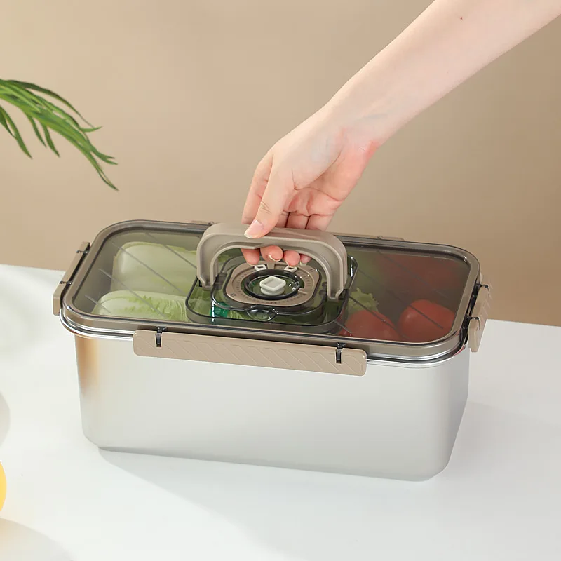 2/3.5/5.8L Stainless Steel Bread Box with Handle Time Recording Sealed Food Storage Containers Buffet Pan Kitchen Lunch Box
2/3.5/5.8L Stainless Steel Bread Box with Handle Time Recording Sealed Food Storage Containers Buffet Pan Kitchen Lunch Box