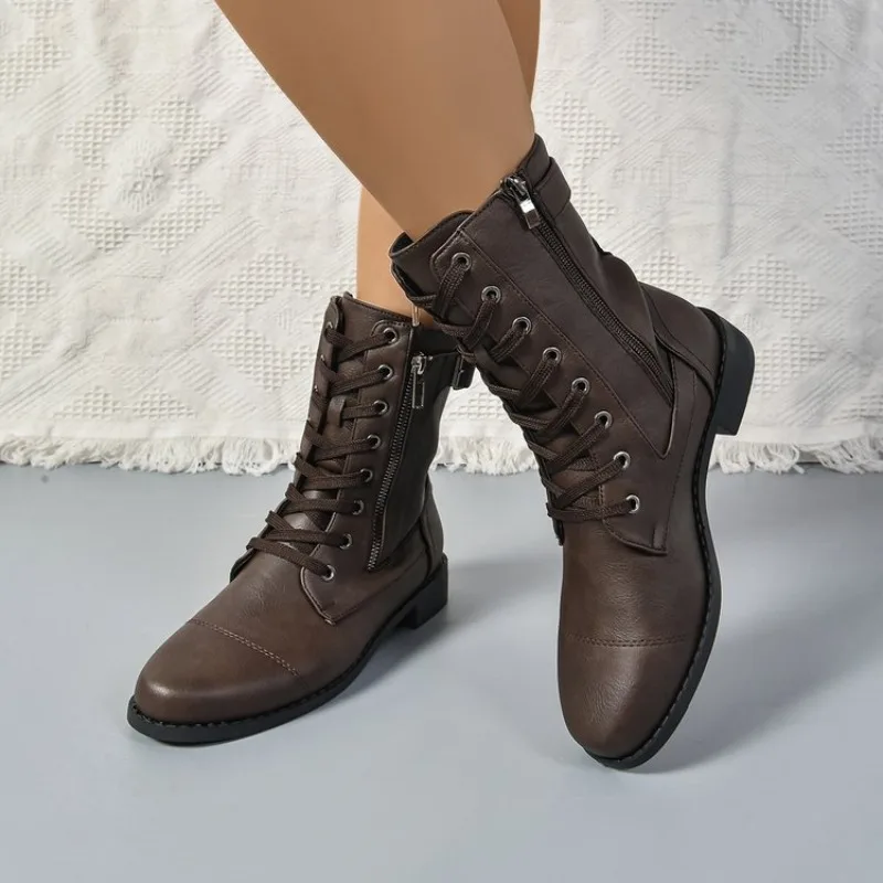 2026 Hot Sale Ladies Shoes Mid-Calf Women's Boots Fashion Side Zipper Modern Boots Women New Lace-up Plus Size Shoes for Women
2026 Hot Sale Ladies Shoes Mid-Calf Women's Boots Fashion Side Zipper Modern Boots Women New Lace-up Plus Size Shoes for Women