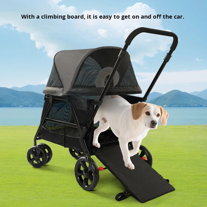 STLFLarge Dog Pet Stroller Heavy Duty Foldable All-Terrain Wagon Oxford Mesh Pushchair for Medium Big Dogs
STLFLarge Dog Pet Stroller Heavy Duty Foldable All-Terrain Wagon Oxford Mesh Pushchair for Medium Big Dogs