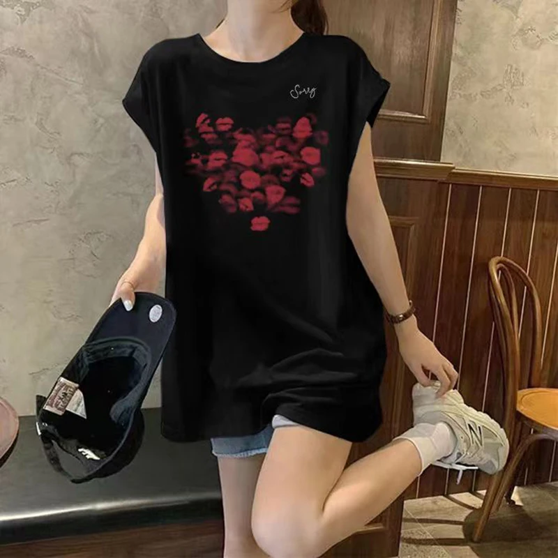 Fashion O-Neck Printed Letter Sleeveless T-Shirts Female Clothing 2025 Summer New Loose All-match Tops Casual Tee Shirt
Fashion O-Neck Printed Letter Sleeveless T-Shirts Female Clothing 2025 Summer New Loose All-match Tops Casual Tee Shirt