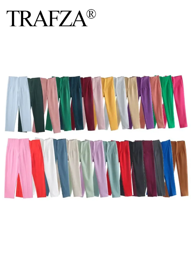 TRAFZA Pencil Pants For Womens Autumn Fashion Vintage Solid High Waist Zipper Slim Pant Female Casual Streetwear Chic Trousers
TRAFZA Pencil Pants For Womens Autumn Fashion Vintage Solid High Waist Zipper Slim Pant Female Casual Streetwear Chic Trousers