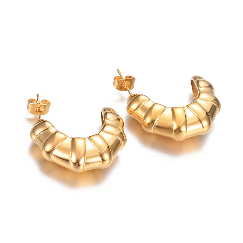 Ins Trendy Stainless Steel Jewelry 18K Gold Plated Waterproof Horns Croissant Moon C Shaped Small Hoop Earrings For Women
Ins Trendy Stainless Steel Jewelry 18K Gold Plated Waterproof Horns Croissant Moon C Shaped Small Hoop Earrings For Women
