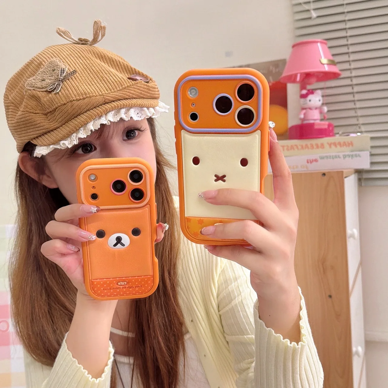 Orange Case For iPhone 17 Promax 16 15 14 Promax PU Leather Soft Shockproof Phone Cases, Camera Lens Protective Cover Cute Bear
Orange Case For iPhone 17 Promax 16 15 14 Promax PU Leather Soft Shockproof Phone Cases, Camera Lens Protective Cover Cute Bear