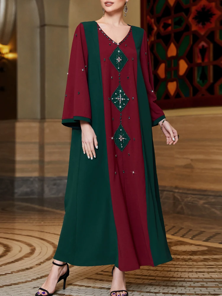 Mia Muse Women's Elegant Cultural Modest Fashion Dress Long Sleeve V-Neck Maxi Traditional Islamic Ramadan Kaftan Dress
Mia Muse Women's Elegant Cultural Modest Fashion Dress Long Sleeve V-Neck Maxi Traditional Islamic Ramadan Kaftan Dress